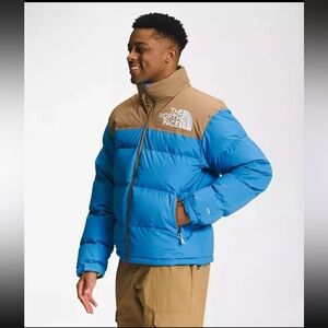 New The North Face 95 Low-Fi Hi-Tek Nuptse 'Super Sonic Blue/Brown size 🔥